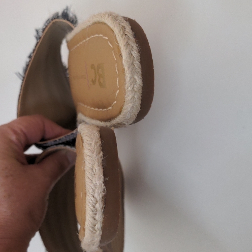 BC Born in California Vegan Fringe Espadrille Slides 7.5 - Picture 6 of 7